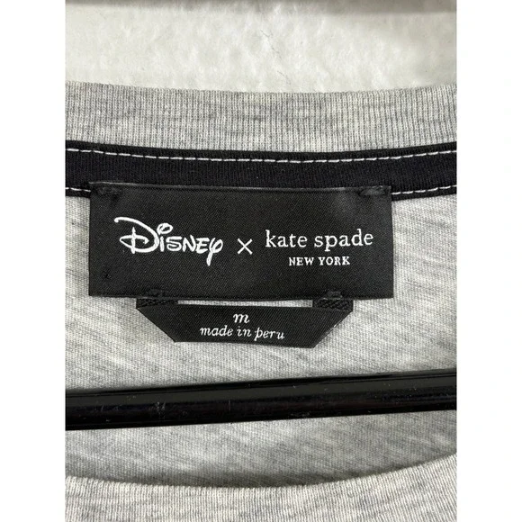 Kate Spade Gray Short Sleeve Tee with Tiger Patch - Picture 2 of 10